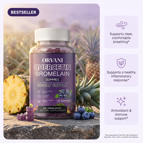 Orvani Quercetin + Bromelain Sinusitus Defence Gummies