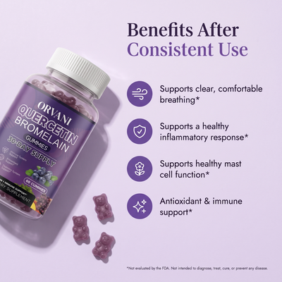 Orvani Quercetin + Bromelain Sinusitus Defence Gummies